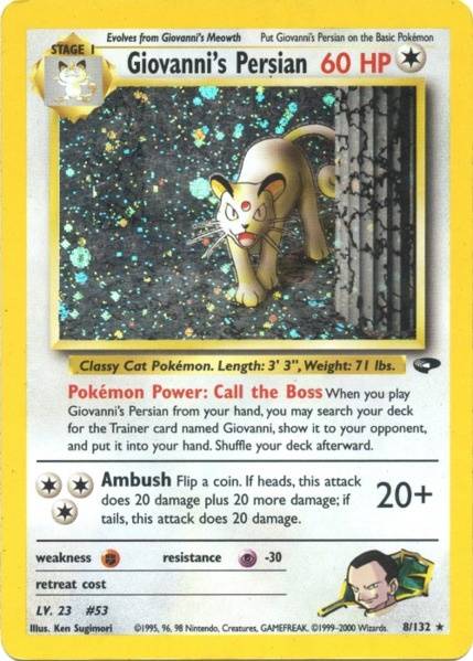 Giovanni's Persian (8/132) [Gym Challenge Unlimited] - The Mythic Store | 24h Order Processing