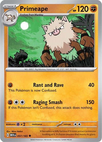 Primeape (057/165) [Scarlet & Violet 151] - The Mythic Store | 24h Order Processing