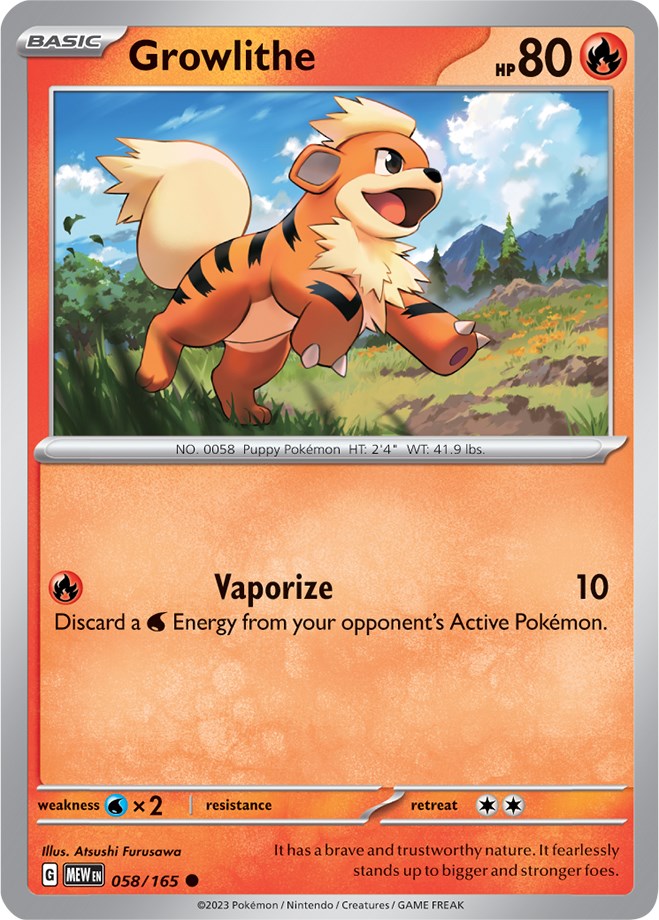 Growlithe (058/165) [Scarlet & Violet 151] - The Mythic Store | 24h Order Processing