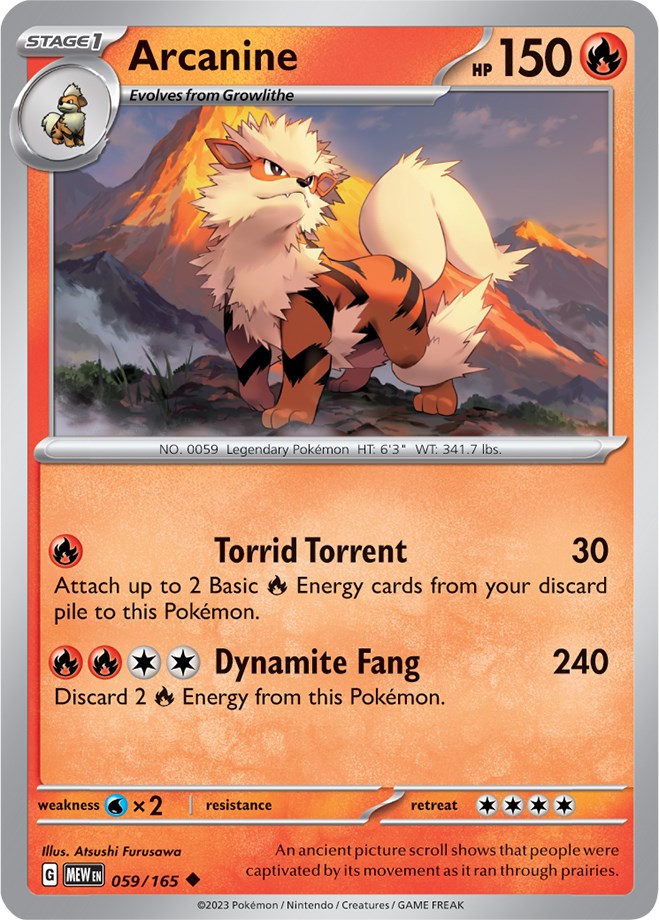 Arcanine (059/165) [Scarlet & Violet 151] - The Mythic Store | 24h Order Processing