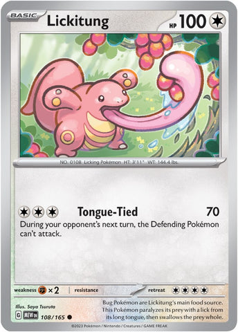 Lickitung (108/165) [Scarlet & Violet 151] - The Mythic Store | 24h Order Processing