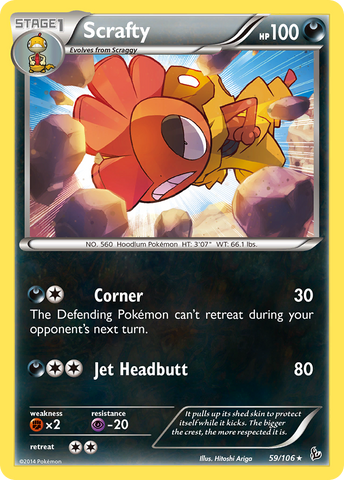 Scrafty (59/106) [XY: Flashfire] - The Mythic Store | 24h Order Processing