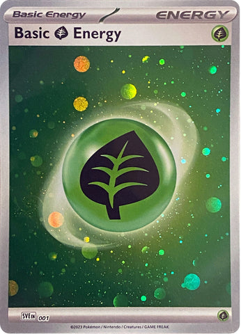 Basic Grass Energy (001) (Cosmos Holo) [Scarlet & Violet: Base Set] - The Mythic Store | 24h Order Processing