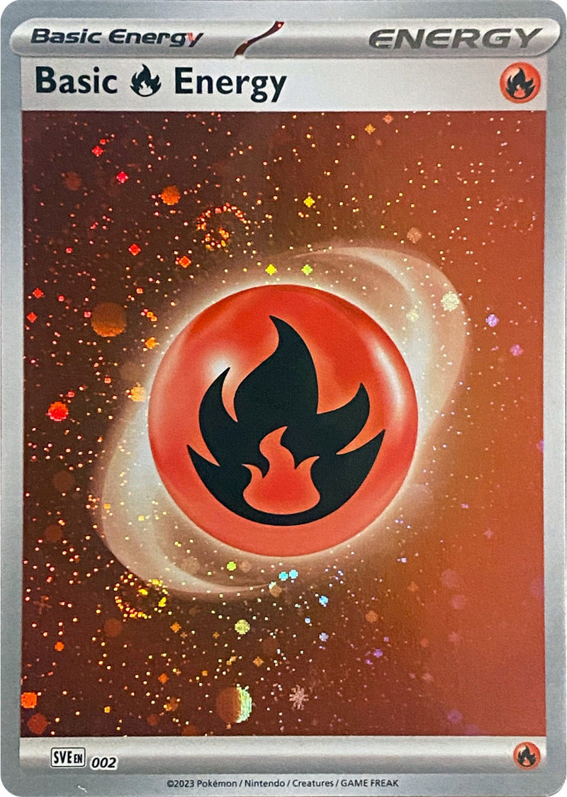 Basic Fire Energy (002) (Cosmos Holo) [Scarlet & Violet: Base Set] - The Mythic Store | 24h Order Processing