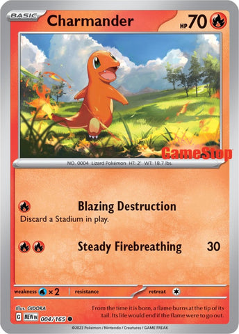 Charmander (004/165) (GameStop Exclusive) [Scarlet & Violet 151] - The Mythic Store | 24h Order Processing