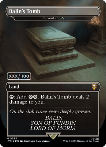 Balin's Tomb - Ancient Tomb (Borderless) (Serialized) [The Lord of the Rings: Tales of Middle-Earth Commander] - The Mythic Store | 24h Order Processing