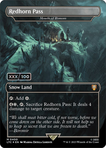 Redhorn Pass - Mouth of Ronom (Borderless) (Serialized) [The Lord of the Rings: Tales of Middle-Earth Commander] - The Mythic Store | 24h Order Processing