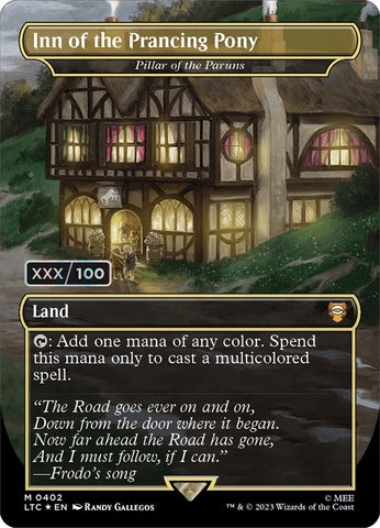 Inn of the Prancing Pony - Pillar of the Paruns (Borderless) (Serialized) [The Lord of the Rings: Tales of Middle-Earth Commander] - The Mythic Store | 24h Order Processing