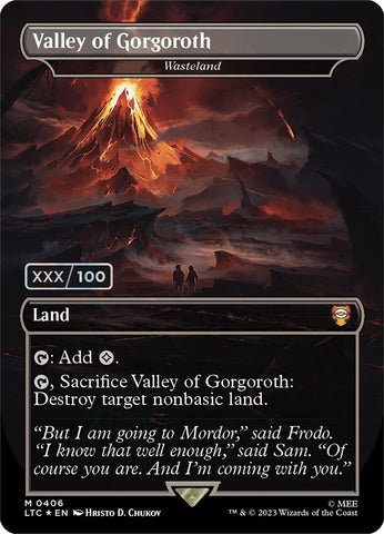 Valley of Gorgoroth - Wasteland (Borderless) (Serialized) [The Lord of the Rings: Tales of Middle-Earth Commander] - The Mythic Store | 24h Order Processing