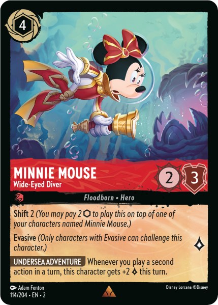 Minnie Mouse - Wide-Eyed Diver (114/204) [Rise of the Floodborn] - The Mythic Store | 24h Order Processing