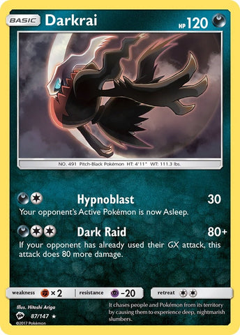 Darkrai (87/147) [Sun & Moon: Burning Shadows] - The Mythic Store | 24h Order Processing
