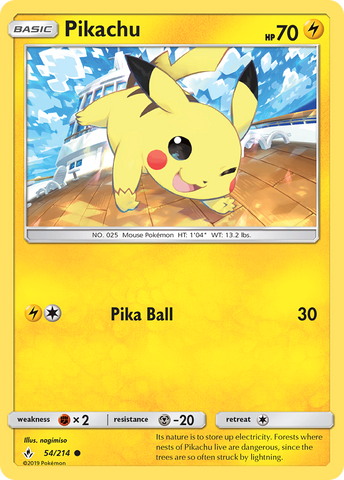 Pikachu (54/214) [Sun & Moon: Unbroken Bonds] - The Mythic Store | 24h Order Processing
