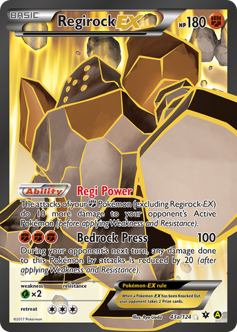 Regirock EX (43a/124) [Alternate Art Promos] - The Mythic Store | 24h Order Processing