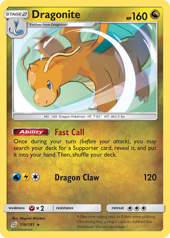 Dragonite (119/181) [Sun & Moon: Team Up] - The Mythic Store | 24h Order Processing