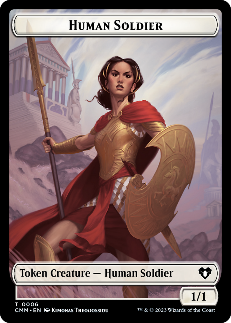 Human Soldier // Knight Double-Sided Token [Commander Masters Tokens] - The Mythic Store | 24h Order Processing
