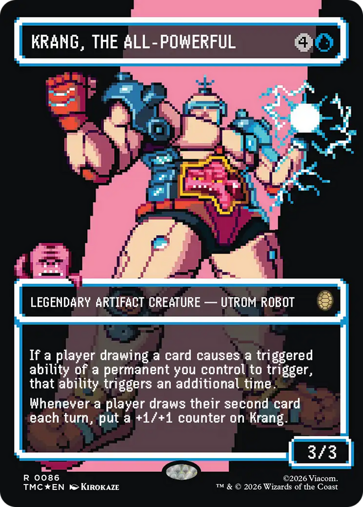 Krang, the All-Powerful (Borderless) (Surge Foil) [Teenage Mutant Ninja Turtles Commander] - The Mythic Store | 24h Order Processing