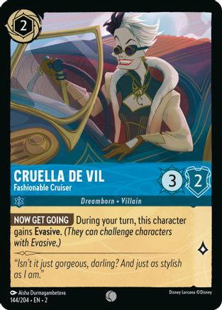 Cruella De Vil - Fashionable Cruiser (144/204) [Rise of the Floodborn] - The Mythic Store | 24h Order Processing