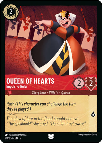 Queen of Hearts - Impulsive Ruler (119/204) [Rise of the Floodborn] - The Mythic Store | 24h Order Processing