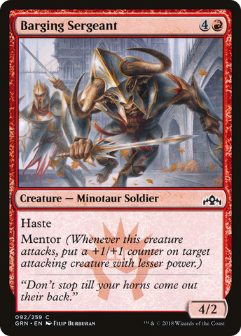 Barging Sergeant [Guilds of Ravnica] - The Mythic Store | 24h Order Processing