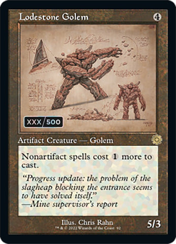 Lodestone Golem (Retro Schematic) (Serialized) [The Brothers' War Retro Artifacts] - The Mythic Store | 24h Order Processing