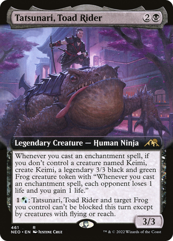Tatsunari, Toad Rider (Extended Art) [Kamigawa: Neon Dynasty] - The Mythic Store | 24h Order Processing
