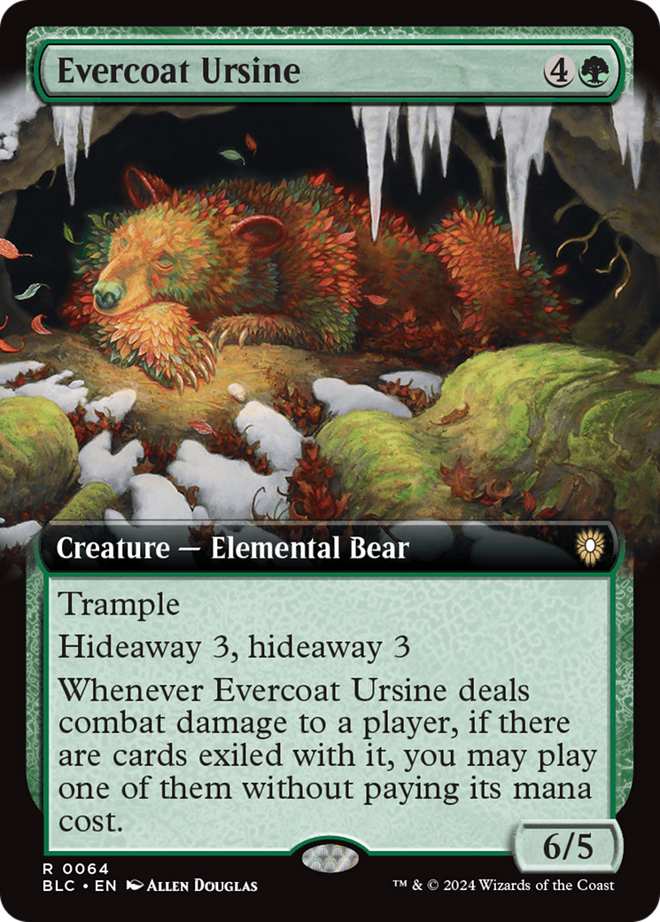 Evercoat Ursine (Extended Art) [Bloomburrow Commander] - The Mythic Store | 24h Order Processing