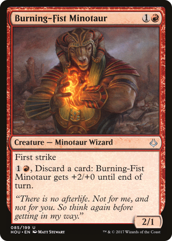 Burning-Fist Minotaur [Hour of Devastation] - The Mythic Store | 24h Order Processing