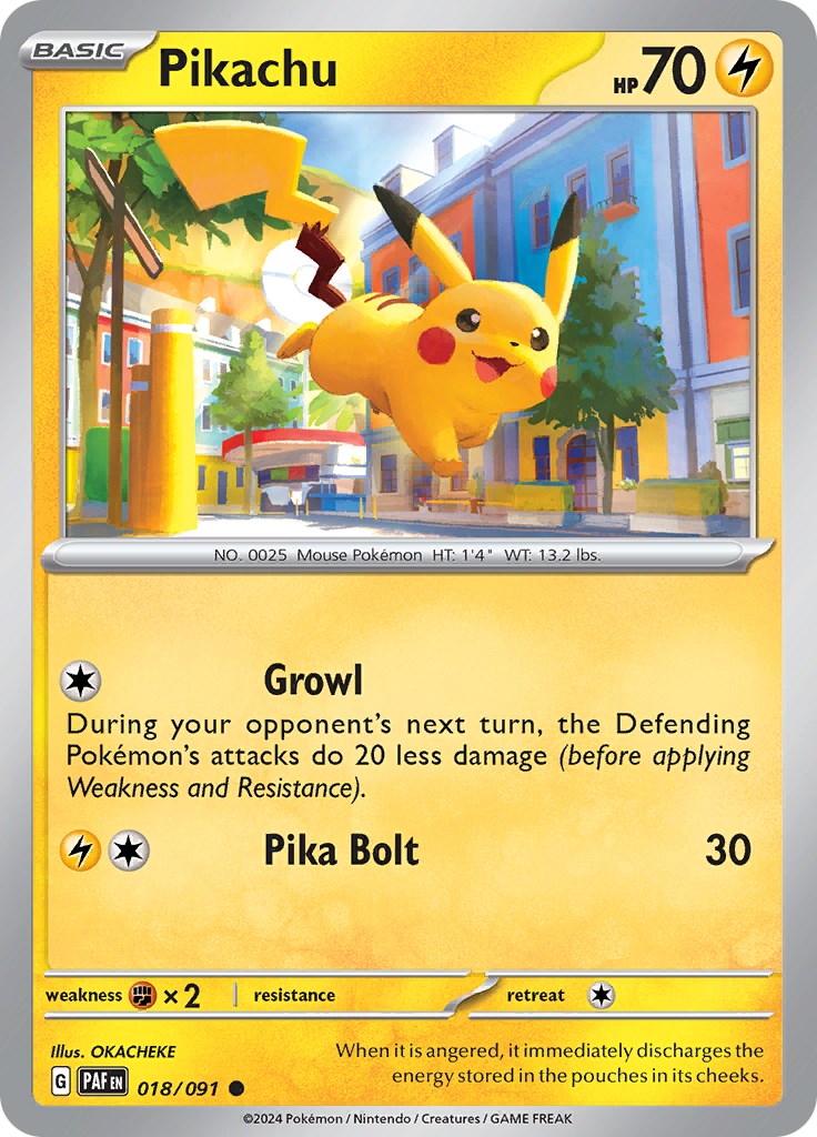 Pikachu (018/091) [Scarlet & Violet: Paldean Fates] - The Mythic Store | 24h Order Processing