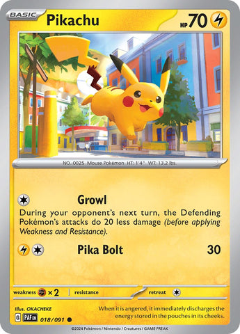 Pikachu (018/091) [Scarlet & Violet: Paldean Fates] - The Mythic Store | 24h Order Processing