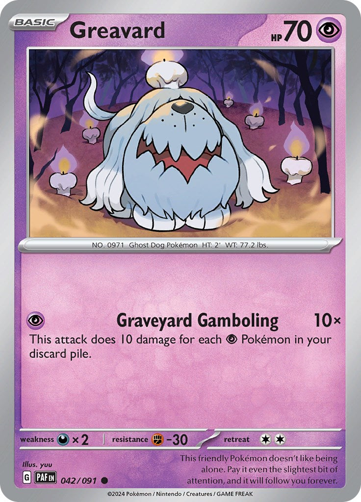 Greavard (042/091) [Scarlet & Violet: Paldean Fates] - The Mythic Store | 24h Order Processing