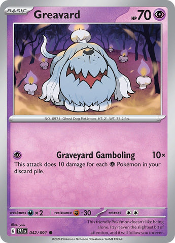 Greavard (042/091) [Scarlet & Violet: Paldean Fates] - The Mythic Store | 24h Order Processing