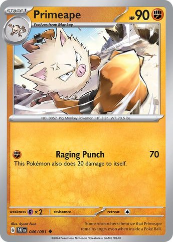 Primeape (046/091) [Scarlet & Violet: Paldean Fates] - The Mythic Store | 24h Order Processing