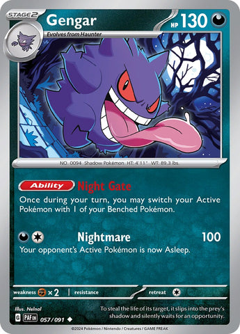 Gengar (057/091) [Scarlet & Violet: Paldean Fates] - The Mythic Store | 24h Order Processing