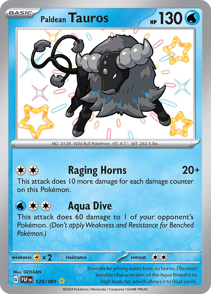 Paldean Tauros (120/091) [Scarlet & Violet: Paldean Fates] - The Mythic Store | 24h Order Processing