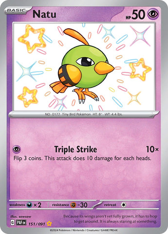 Natu (151/091) [Scarlet & Violet: Paldean Fates] - The Mythic Store | 24h Order Processing