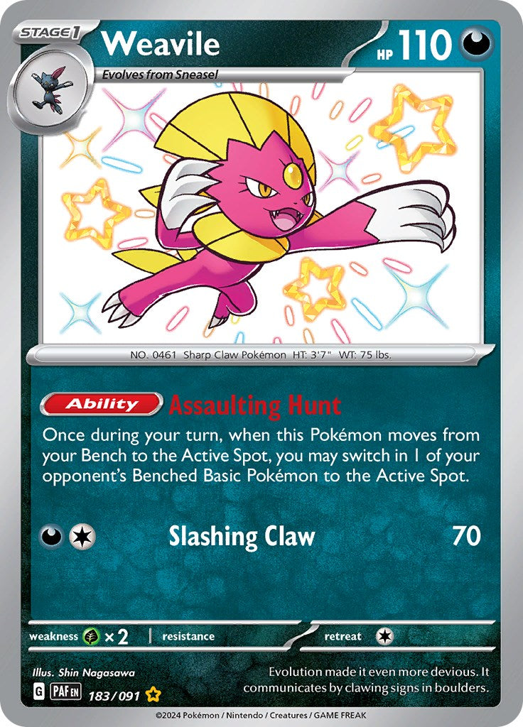Weavile (183/091) [Scarlet & Violet: Paldean Fates] - The Mythic Store | 24h Order Processing
