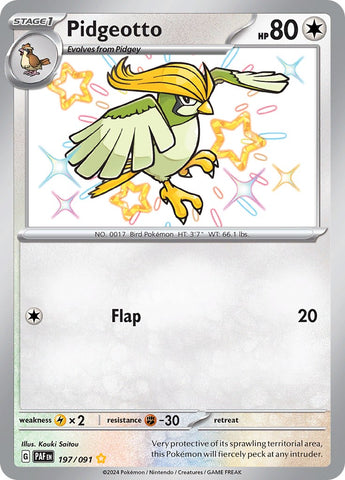 Pidgeotto (197/091) [Scarlet & Violet: Paldean Fates] - The Mythic Store | 24h Order Processing