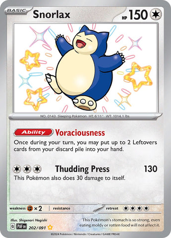 Snorlax (202/091) [Scarlet & Violet: Paldean Fates] - The Mythic Store | 24h Order Processing
