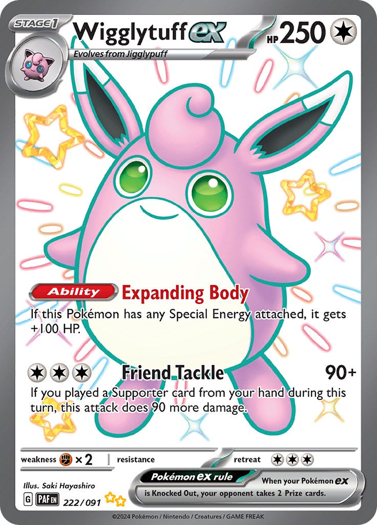 Wigglytuff ex (222/091) [Scarlet & Violet: Paldean Fates] - The Mythic Store | 24h Order Processing