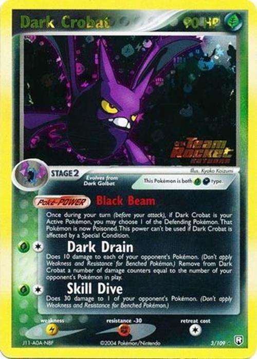 Dark Crobat (3/109) (Stamped) [EX: Team Rocket Returns] - The Mythic Store | 24h Order Processing