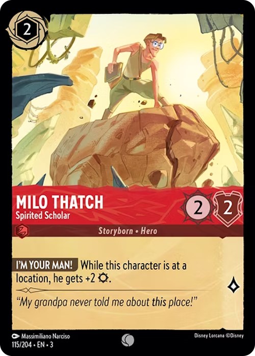 Milo Thatch - Spirited Scholar (115/204) [Into the Inklands] - The Mythic Store | 24h Order Processing