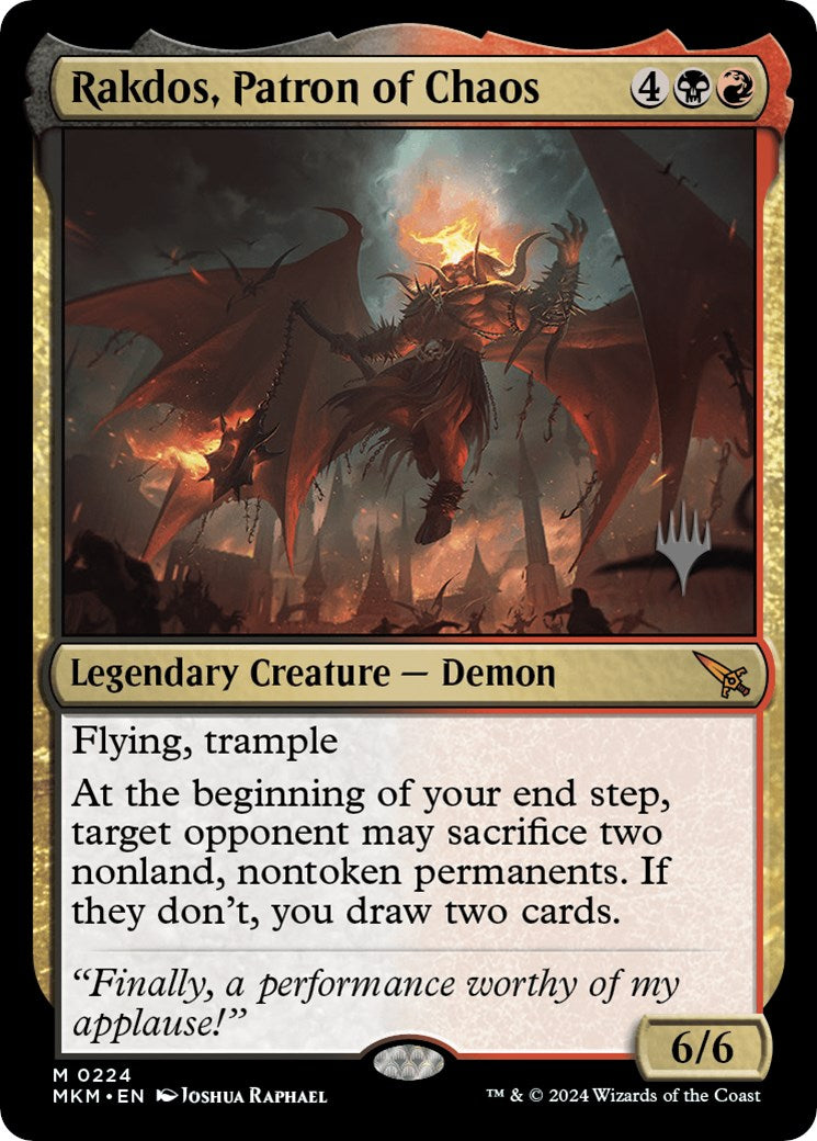 Rakdos, Patron of Chaos (Promo Pack) [Murders at Karlov Manor Promos] - The Mythic Store | 24h Order Processing
