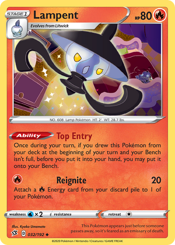 Lampent (032/192) [Sword & Shield: Rebel Clash] - The Mythic Store | 24h Order Processing