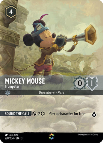 Mickey Mouse -Trumpeter (Enchanted) (220/204) [Into the Inklands] - The Mythic Store | 24h Order Processing