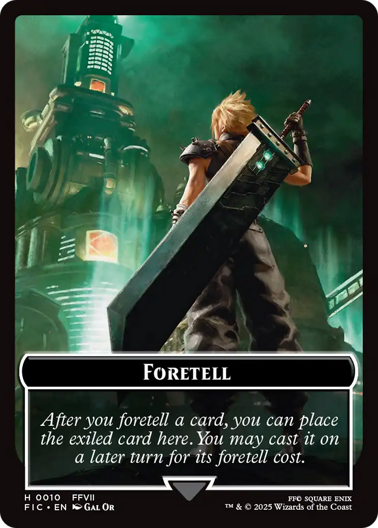 Foretell // Treasure Double-Sided Token (Surge Foil) [FINAL FANTASY Commander Tokens] - The Mythic Store | 24h Order Processing