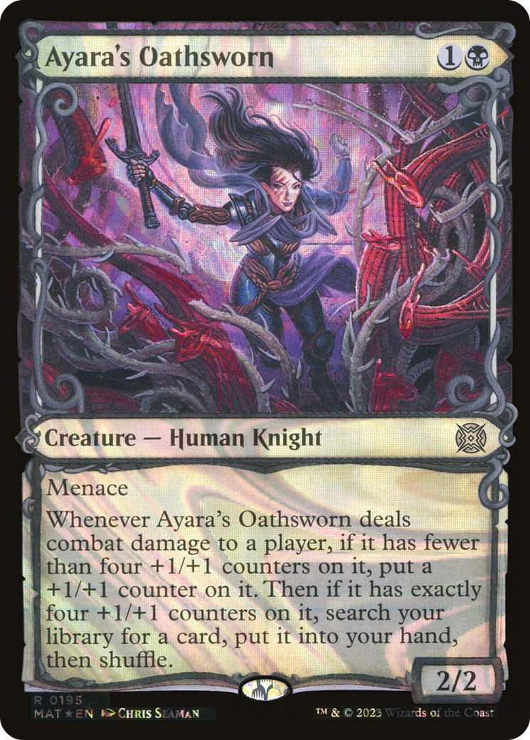 Ayara's Oathsworn (Showcase Halo Foil) [March of the Machine: The Aftermath] - The Mythic Store | 24h Order Processing