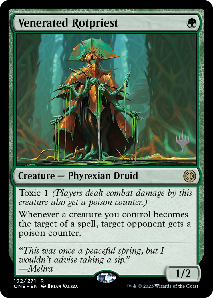 Venerated Rotpriest (Promo Pack) [Phyrexia: All Will Be One Promos] - The Mythic Store | 24h Order Processing