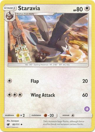 Staravia (82/111) (Deck Exclusive #4) [Sun & Moon: Trainer Kit - Alolan Sandslash] - The Mythic Store | 24h Order Processing