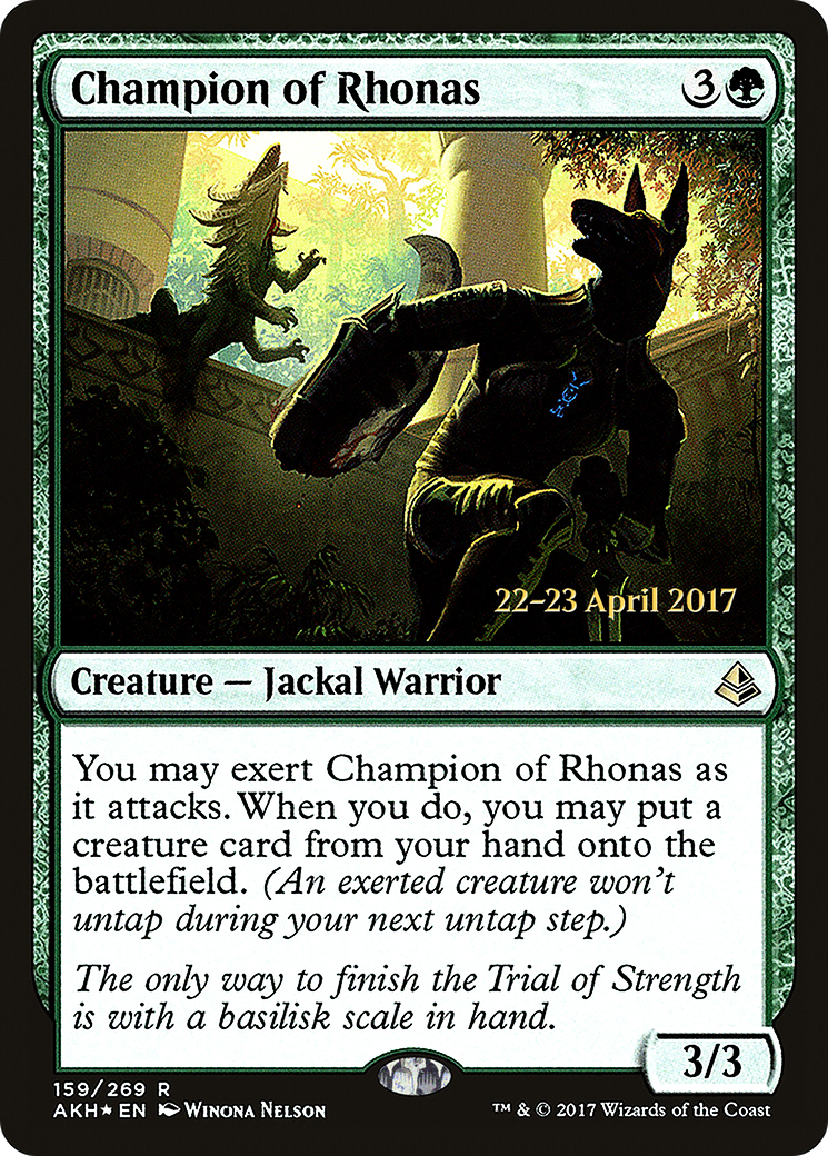 Champion of Rhonas [Amonkhet Prerelease Promos] - The Mythic Store | 24h Order Processing