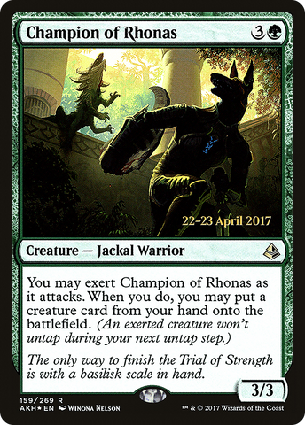 Champion of Rhonas [Amonkhet Prerelease Promos] - The Mythic Store | 24h Order Processing